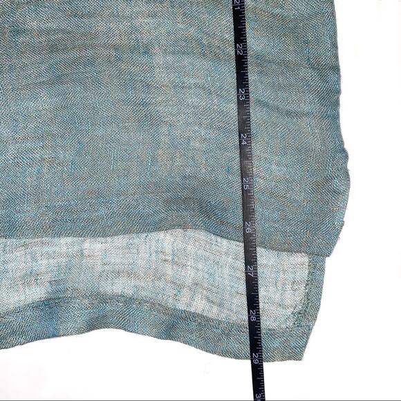 Kim Bernardin Paris Linen Green Goldish Lagenlook Top OS - Picture 6 of 6